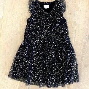 BCBGirls Mesh Glitter Dot & Star Print Mesh Dress
